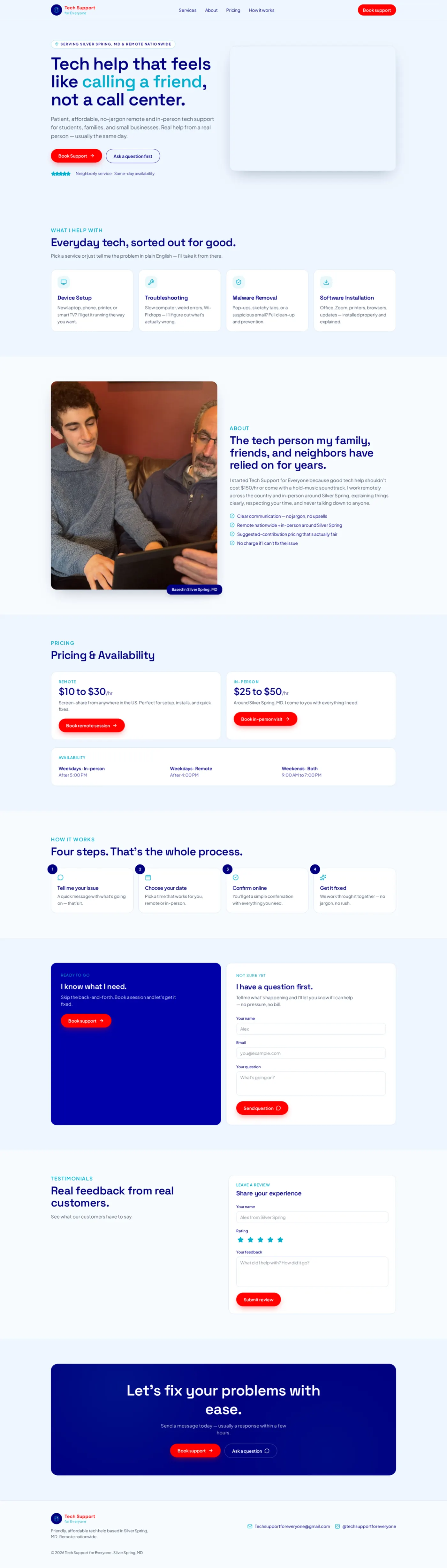 After version of the Tech Support For Everyone website