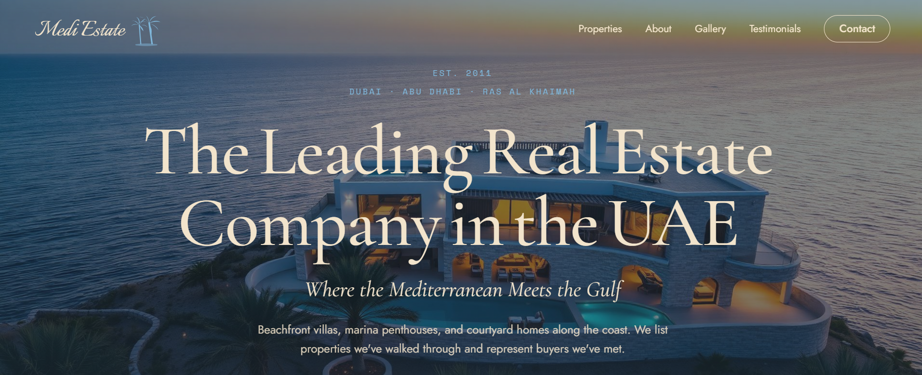 Medi Estate website preview