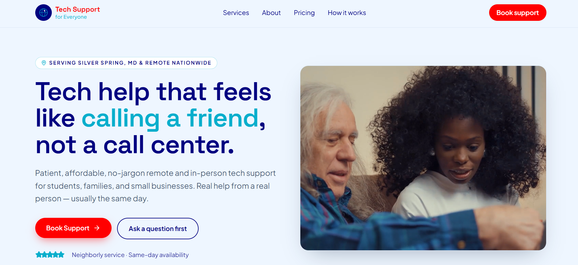 Tech Support For Everyone website preview